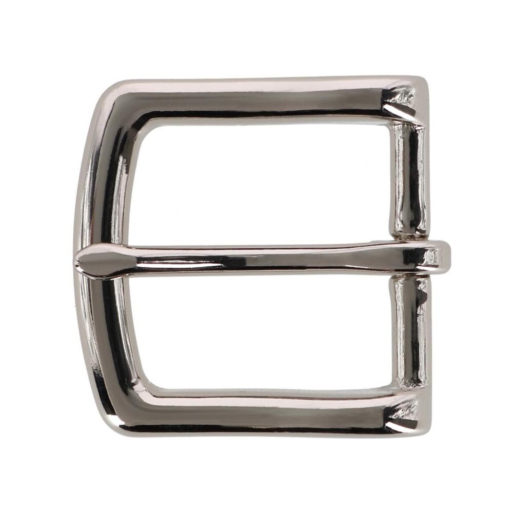 1786 32mm Solid Brass Polished Silver Single Prong Buckle, Silver